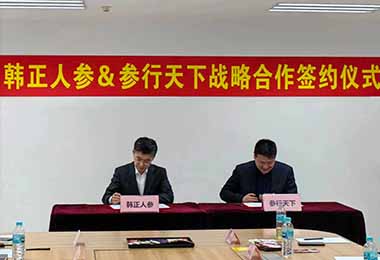 参行天下与吉林韩正人参签署战略合作协议,共谋人参产业高质量发展